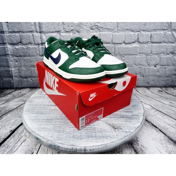 Nike Dunk Low Michigan State George Green/Midnight Navy Women 12 Men 10.5 Used - Picture 1 of 12